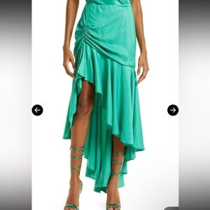 Cami NYC Bronte Asymmetric Ruffle Skirt - Turquoise Size 4